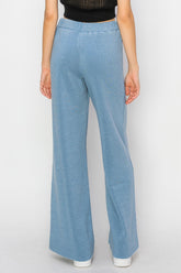 Women's Chic Drawstring Wide Leg Pants - Comfortable & Stylish